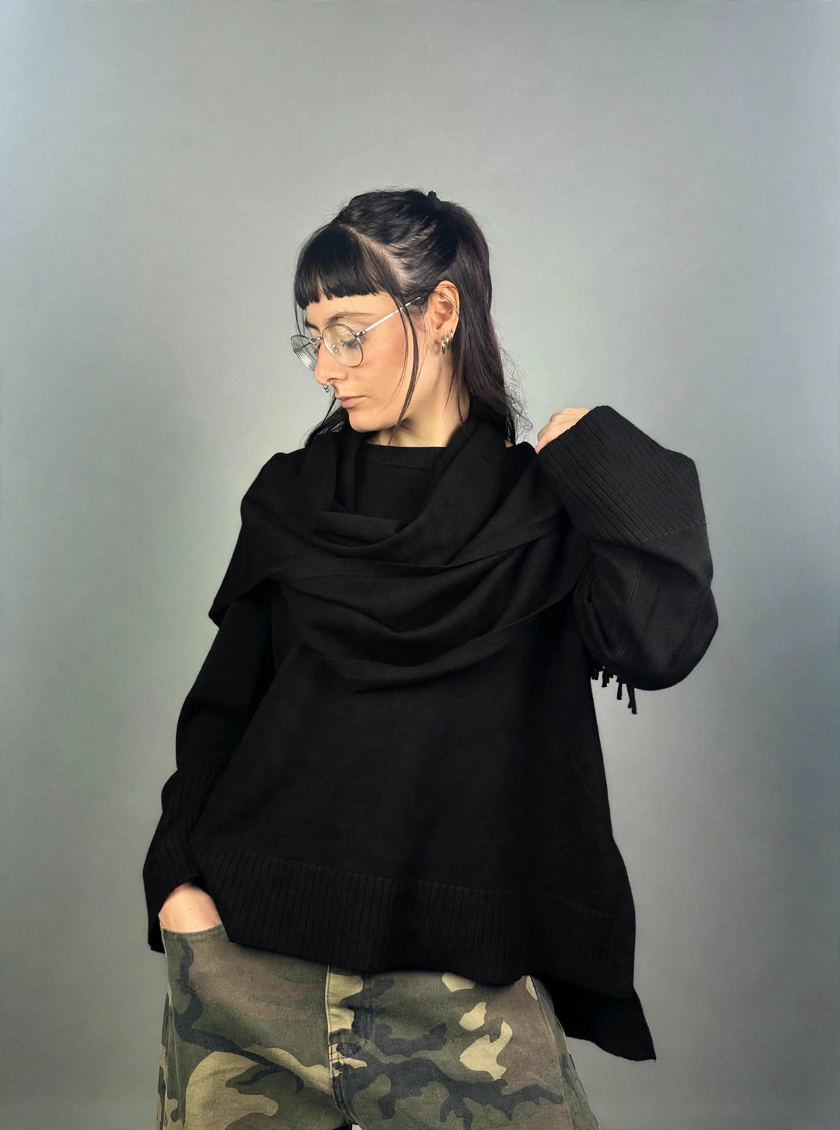 MAGLIA BIS CON SCIARPA