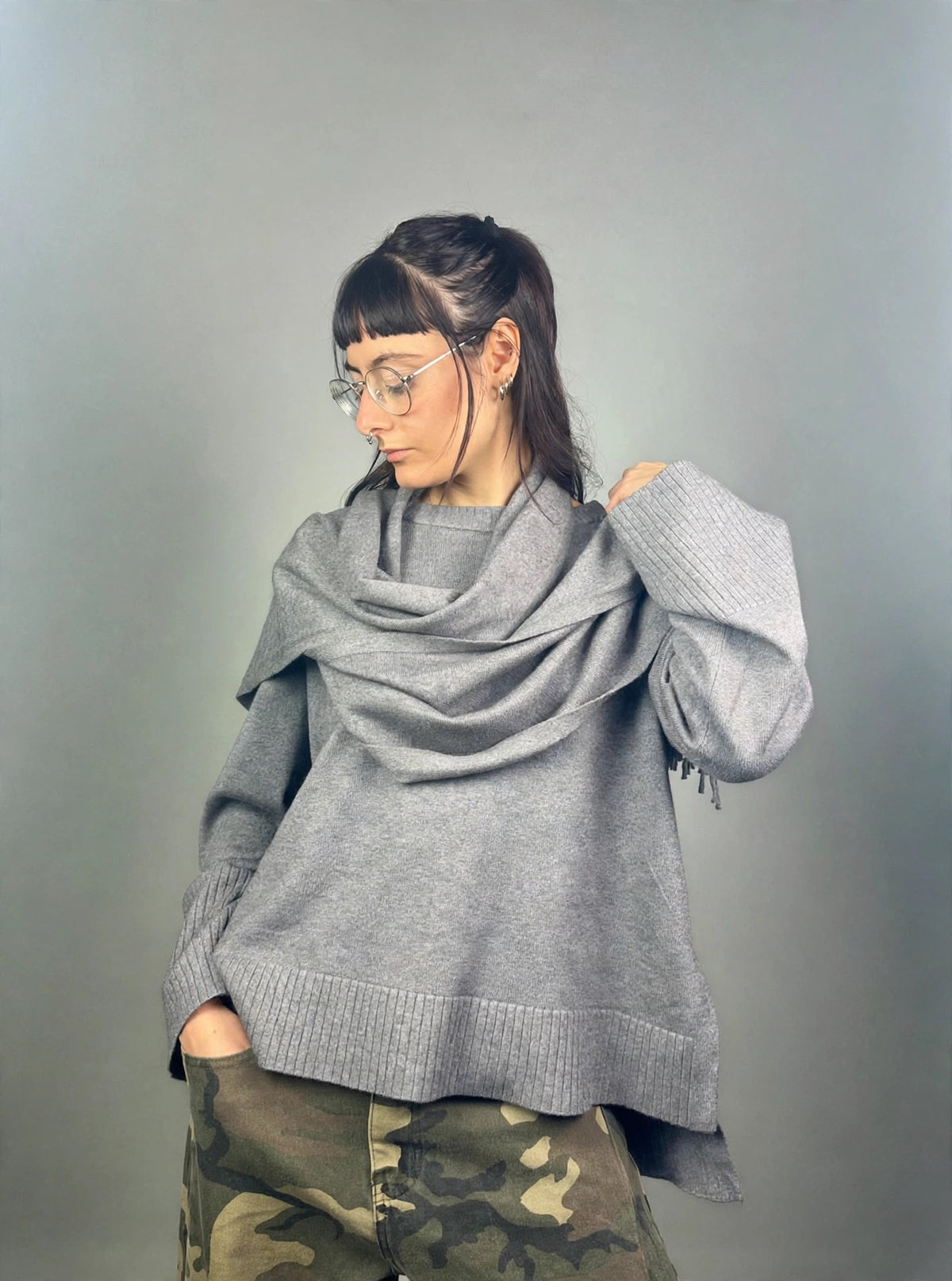MAGLIA BIS CON SCIARPA
