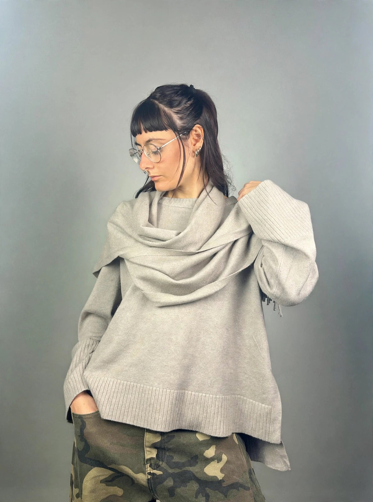 MAGLIA BIS CON SCIARPA