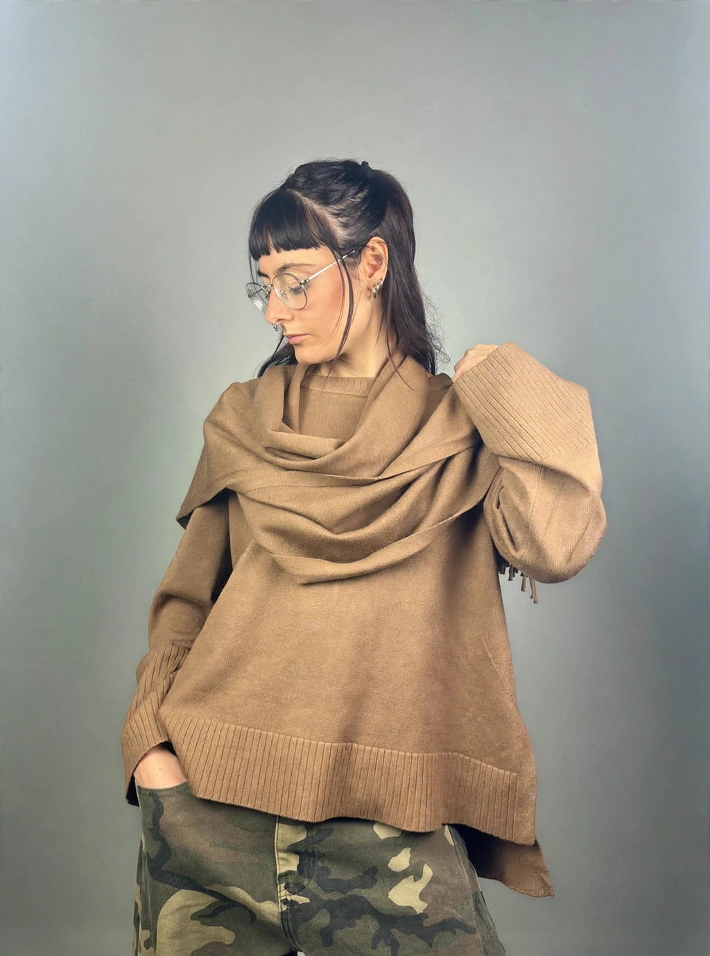 MAGLIA BIS CON SCIARPA