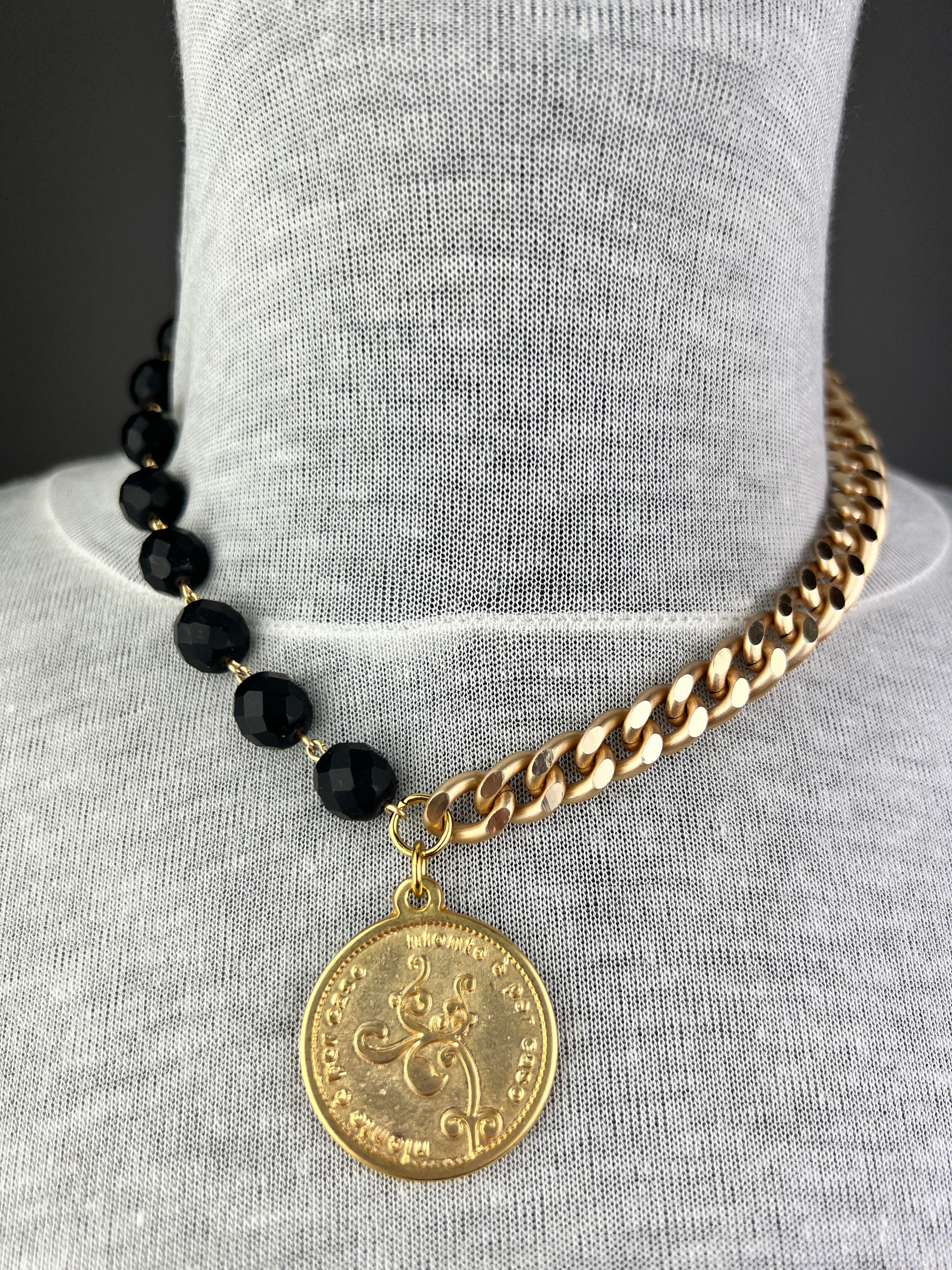 MOMI - COLLANA FRANCESCA CORTA MEDAGLIA