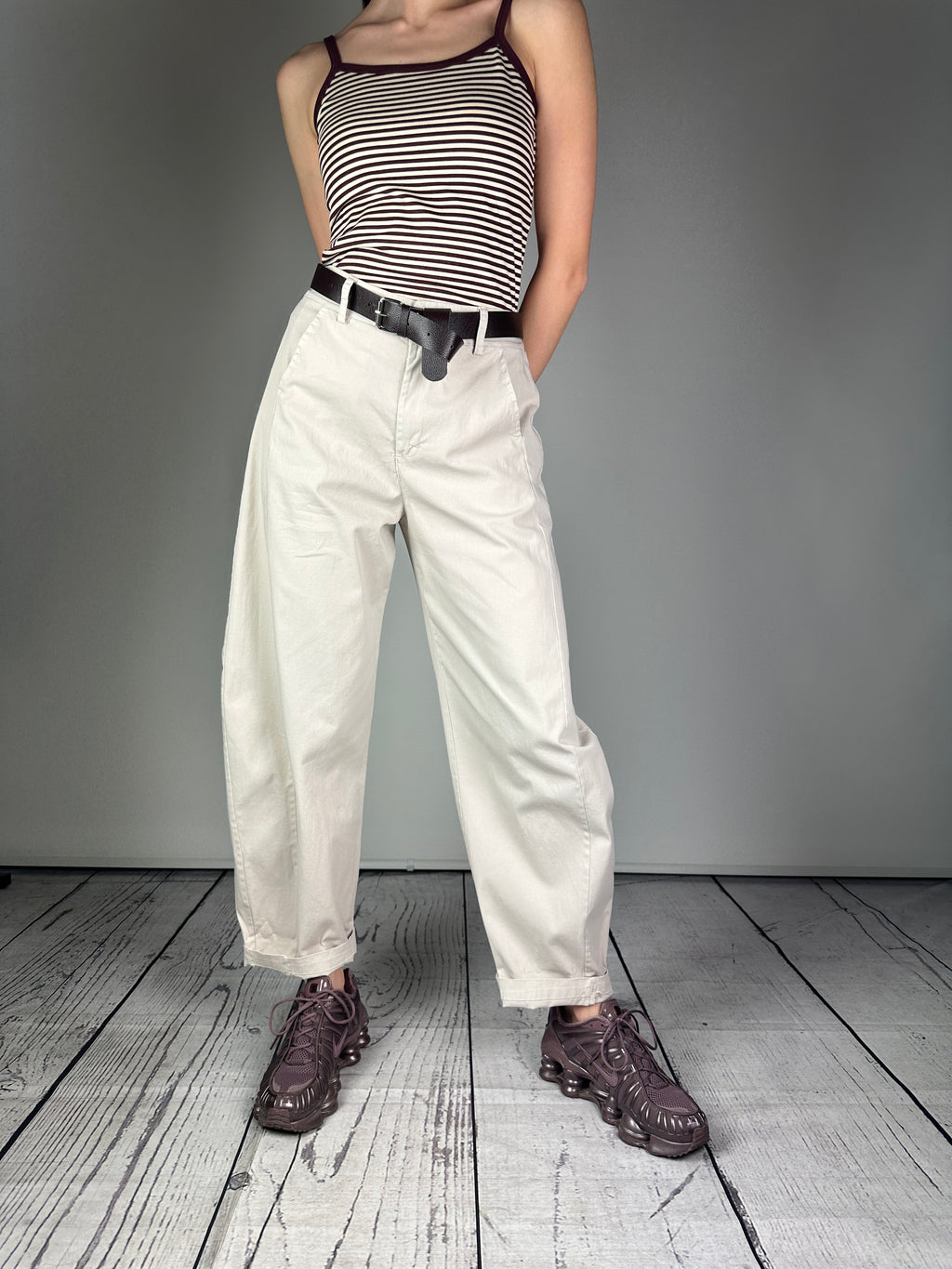 DUDA PANTA MOMFIT GABARDINA