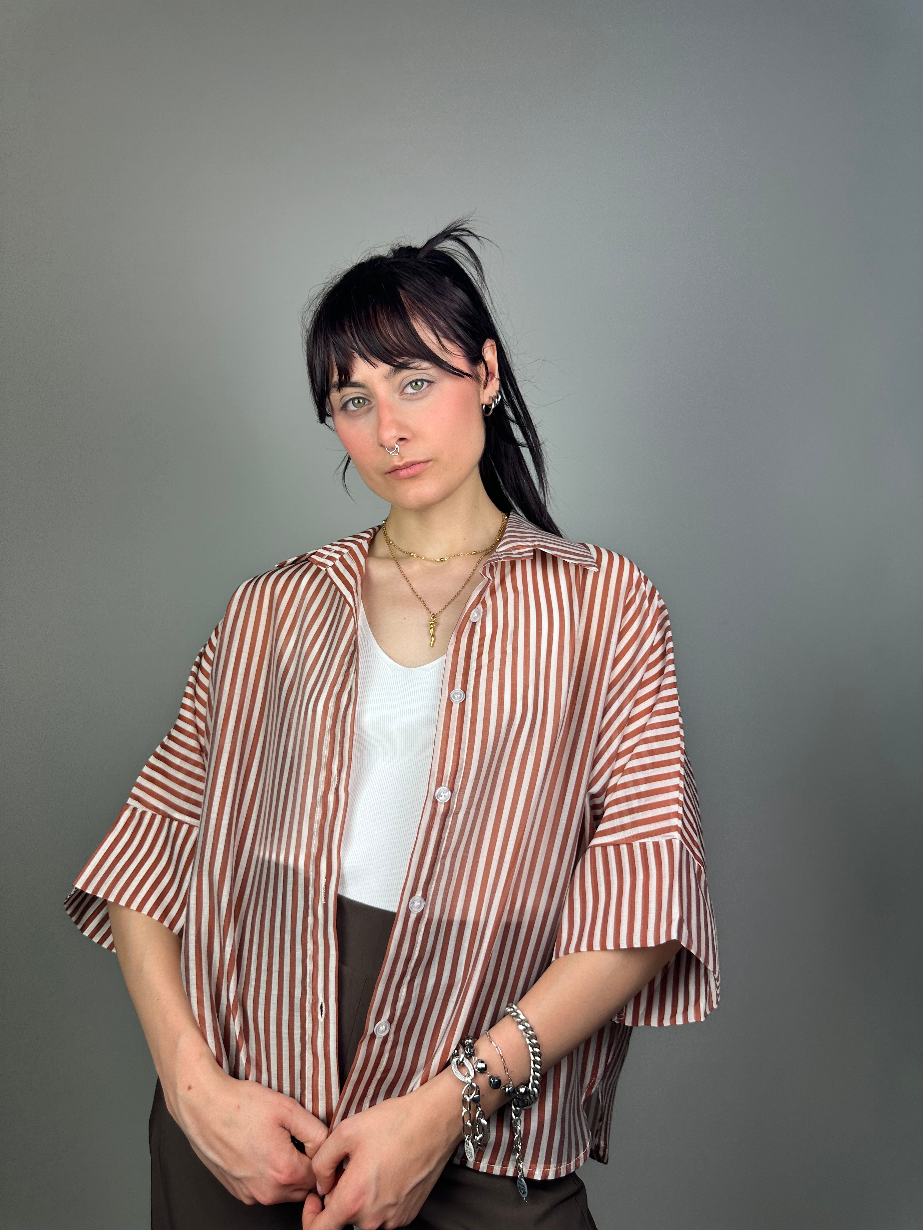 CAMICIA TENCEL BASTONCINO