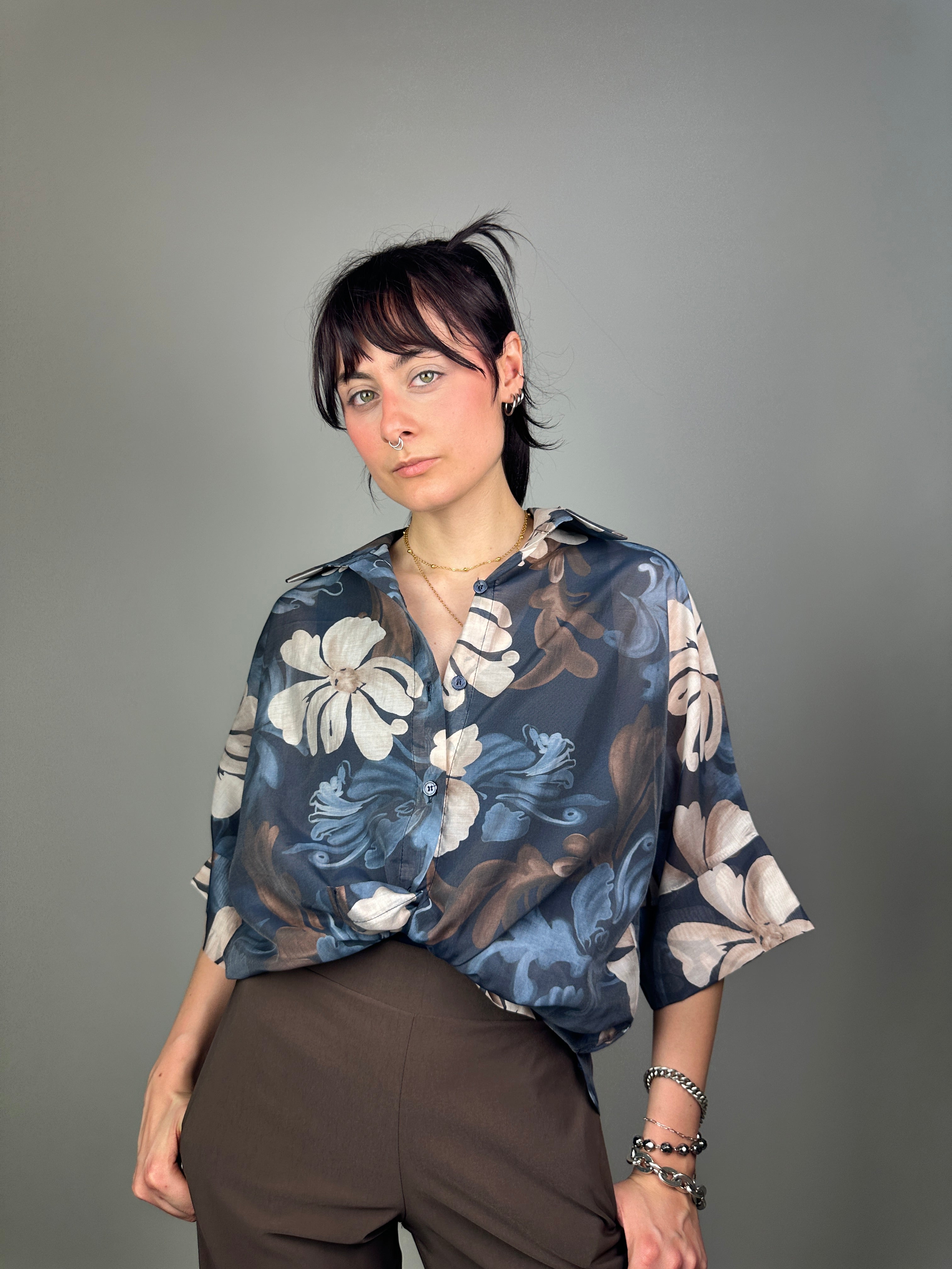CAMICIA TENCEL FLOWER