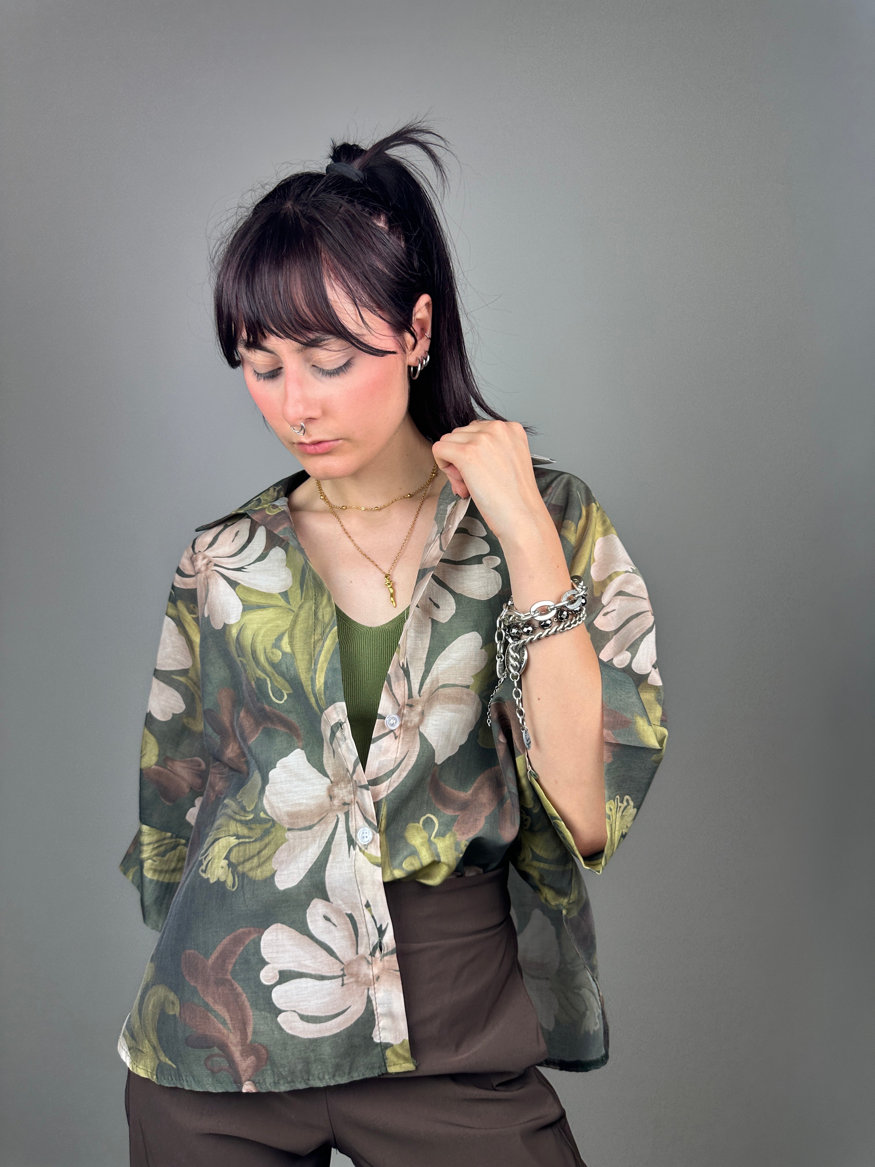 CAMICIA TENCEL FLOWER
