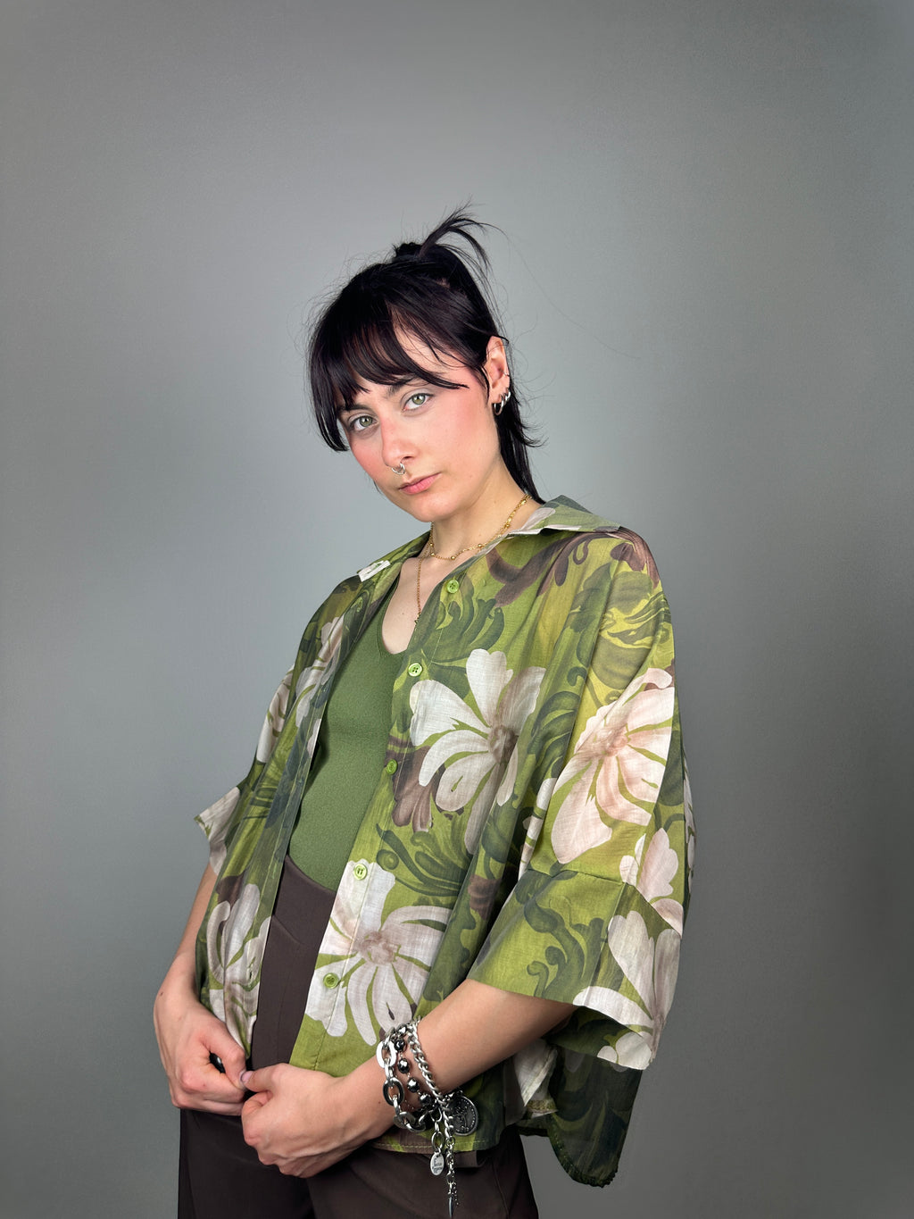 CAMICIA TENCEL FLOWER