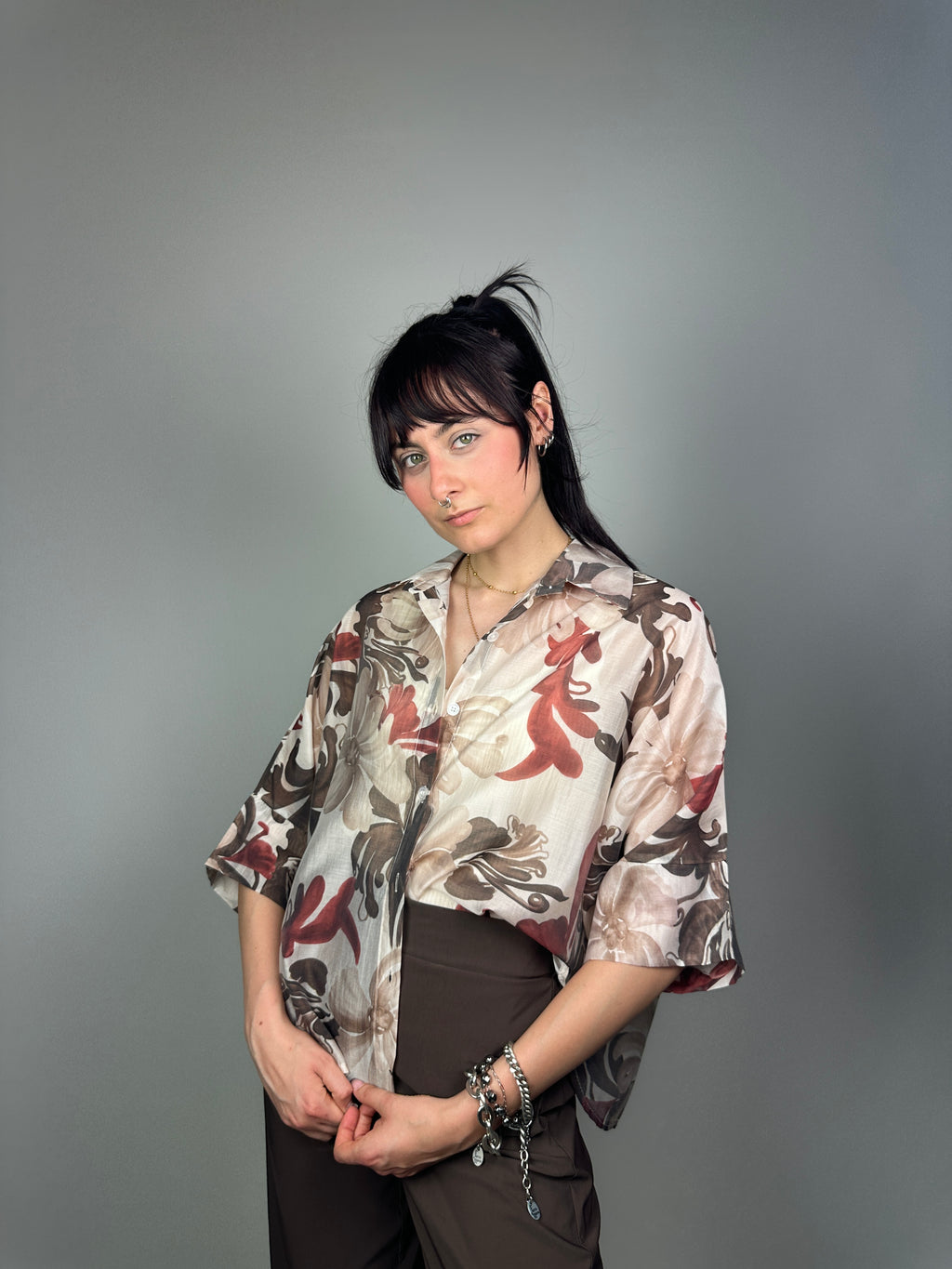 CAMICIA TENCEL FLOWER
