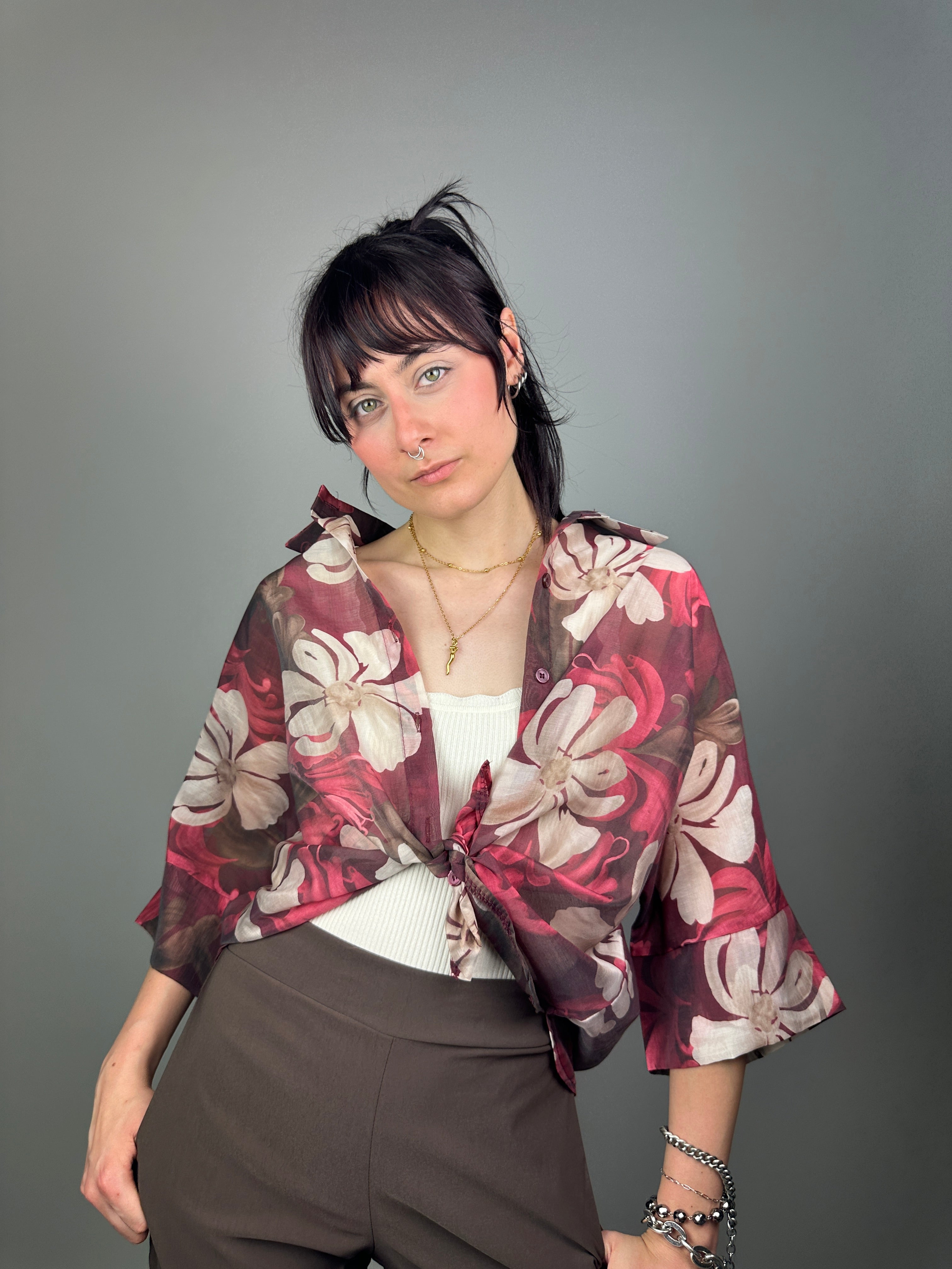 CAMICIA TENCEL FLOWER