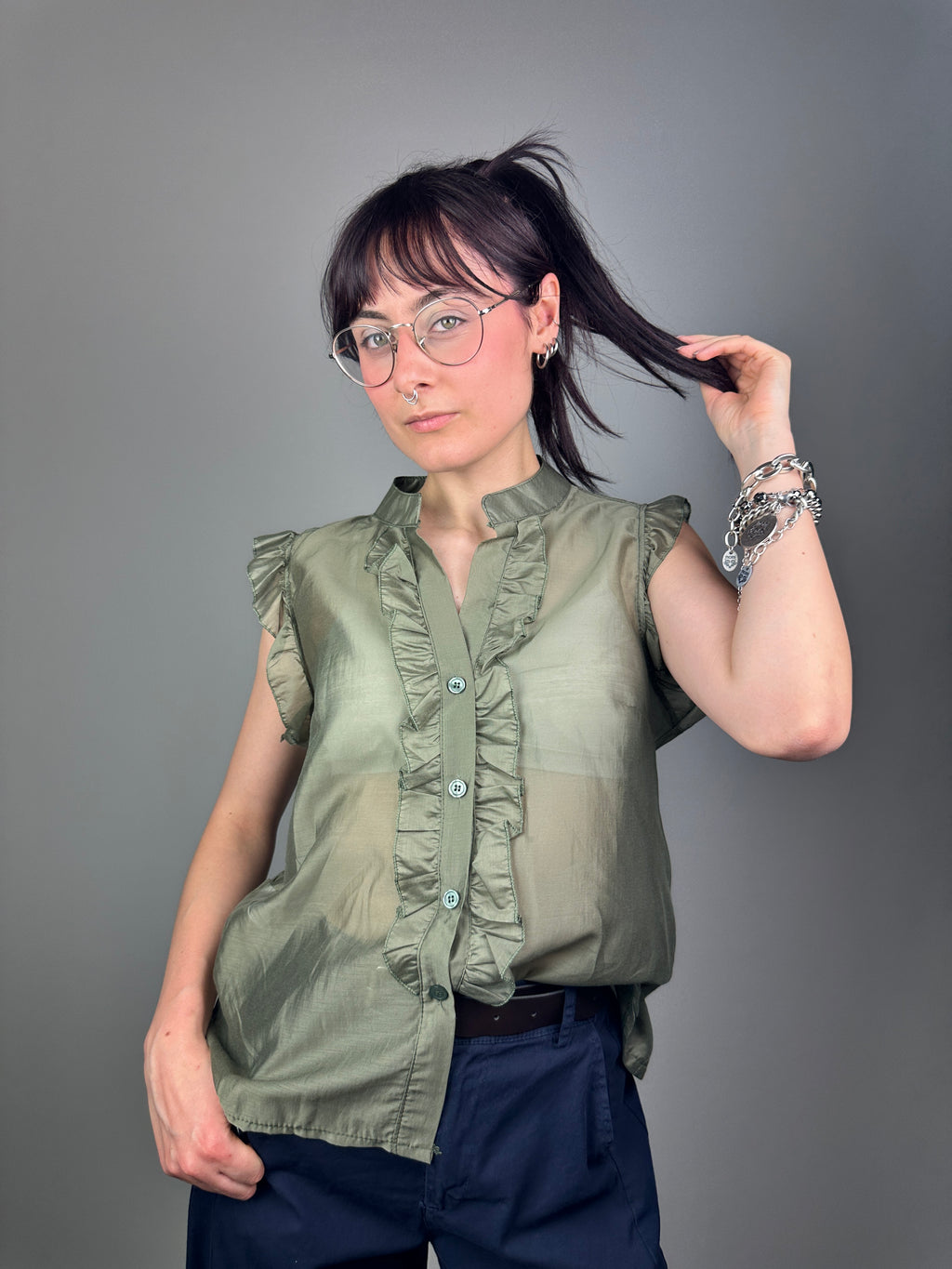 BLUSA TENCEL FRULLO