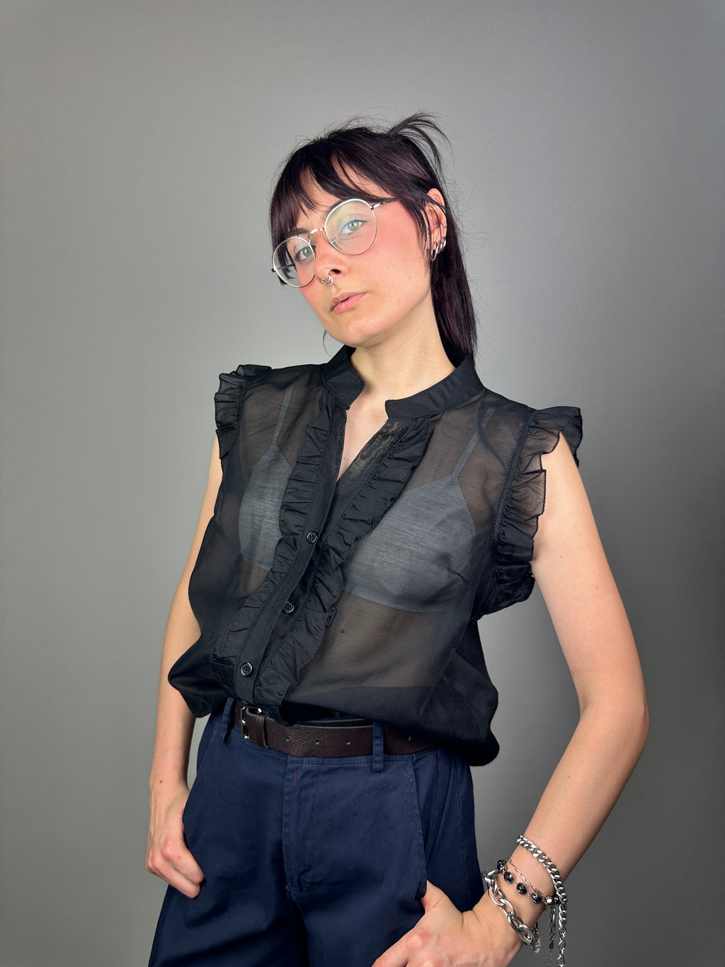 BLUSA TENCEL FRULLO
