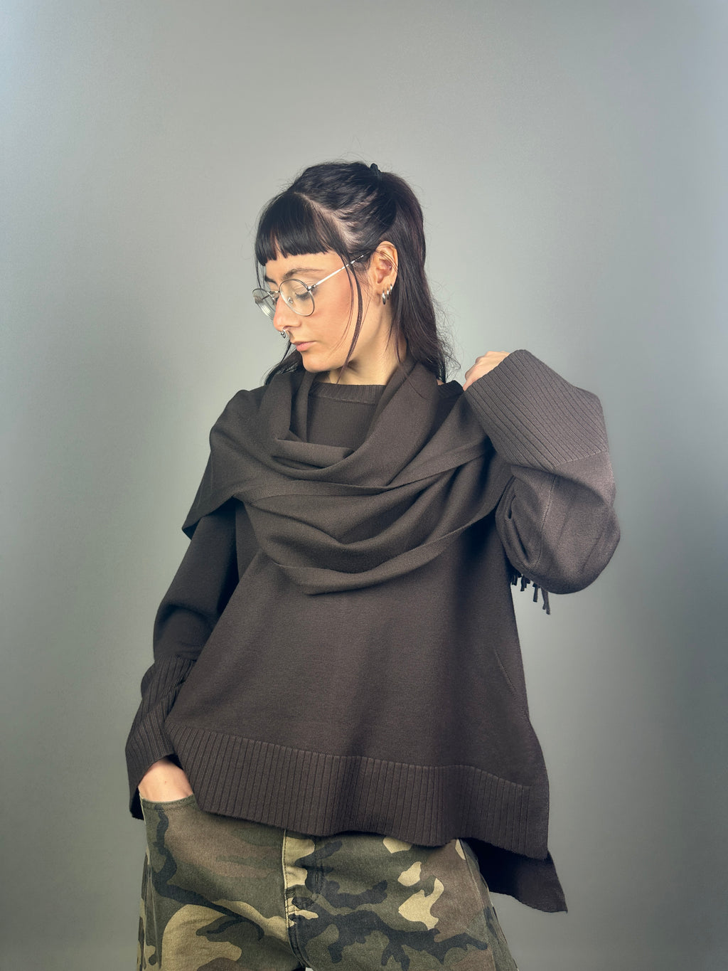 MAGLIA BIS CON SCIARPA