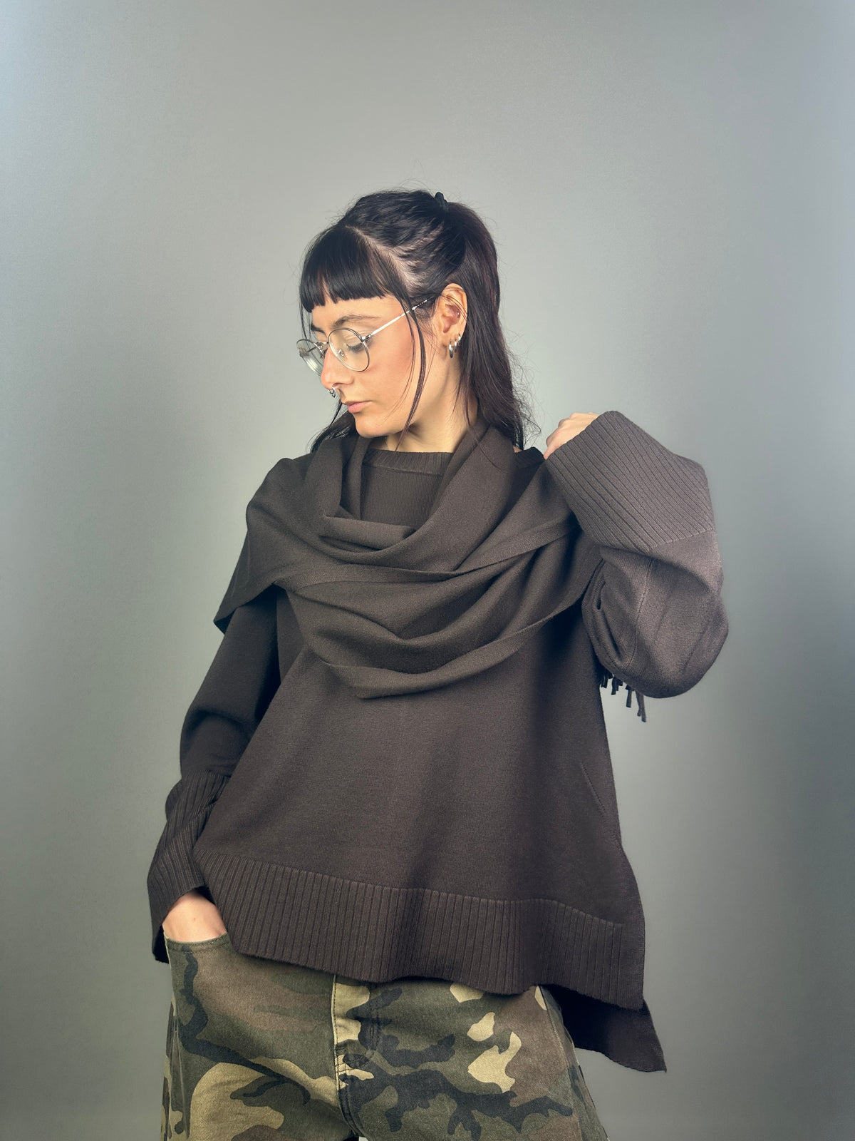 MAGLIA BIS CON SCIARPA