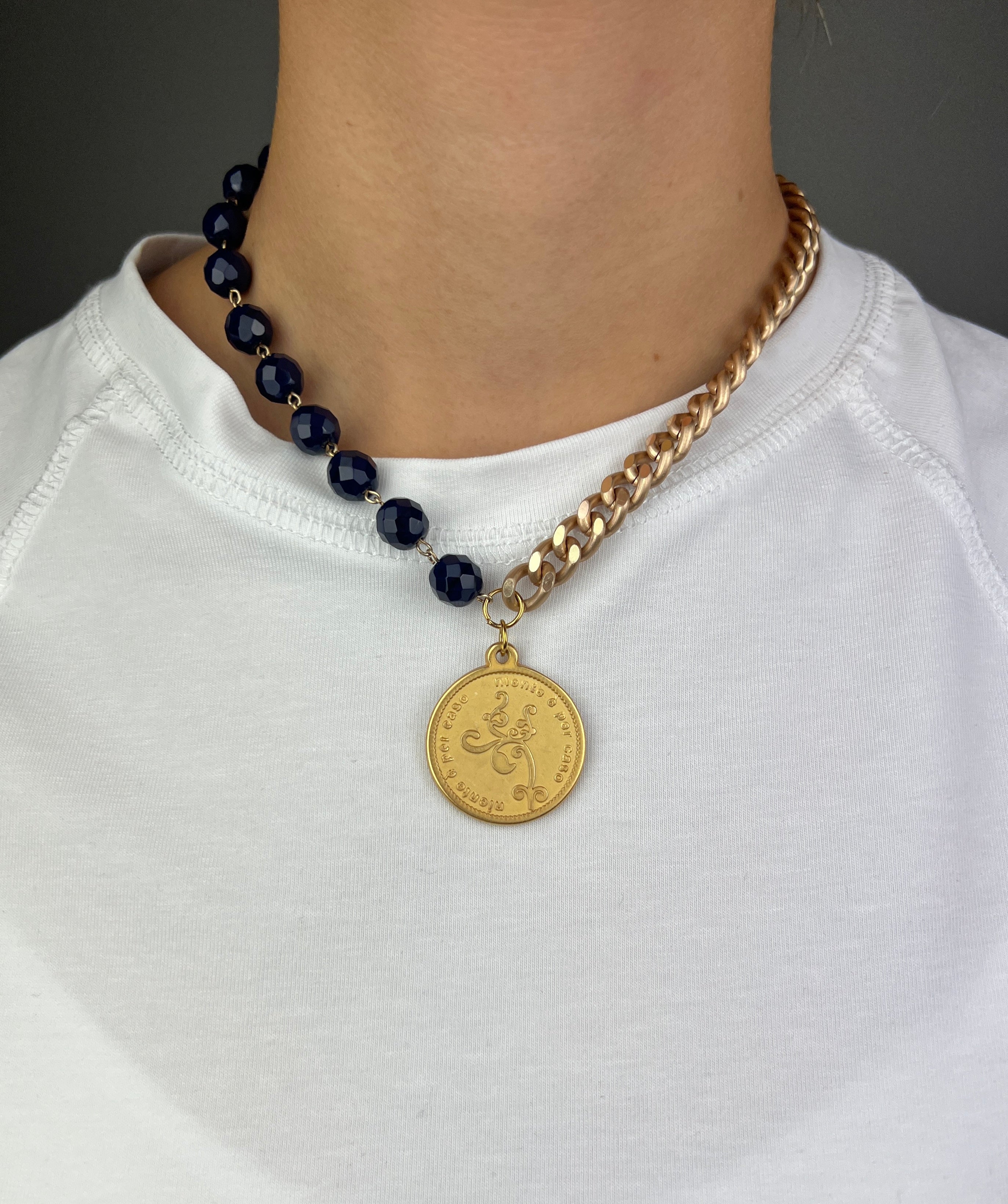 MOMI - COLLANA FRANCESCA CORTA MEDAGLIA