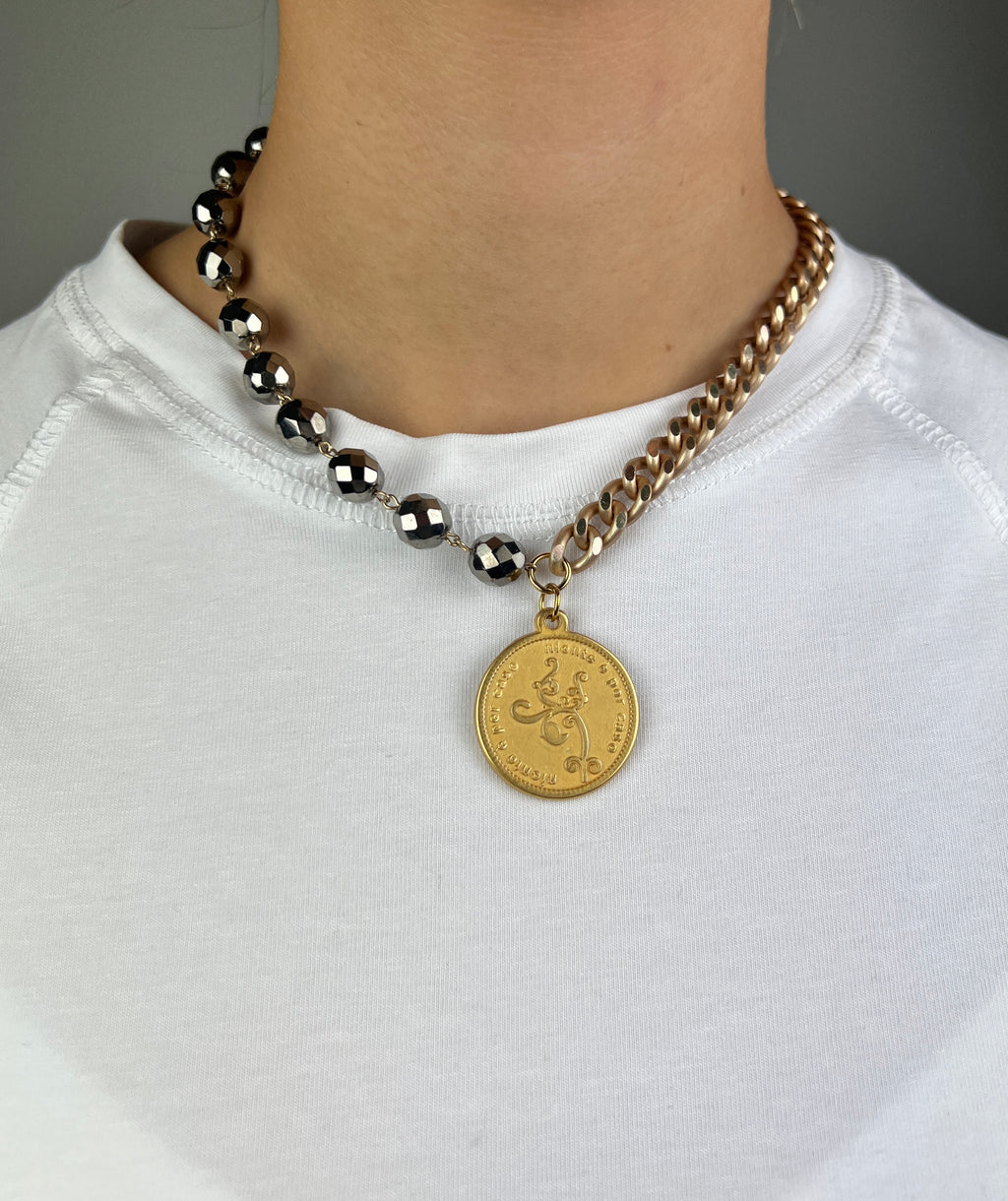 MOMI - COLLANA FRANCESCA CORTA MEDAGLIA
