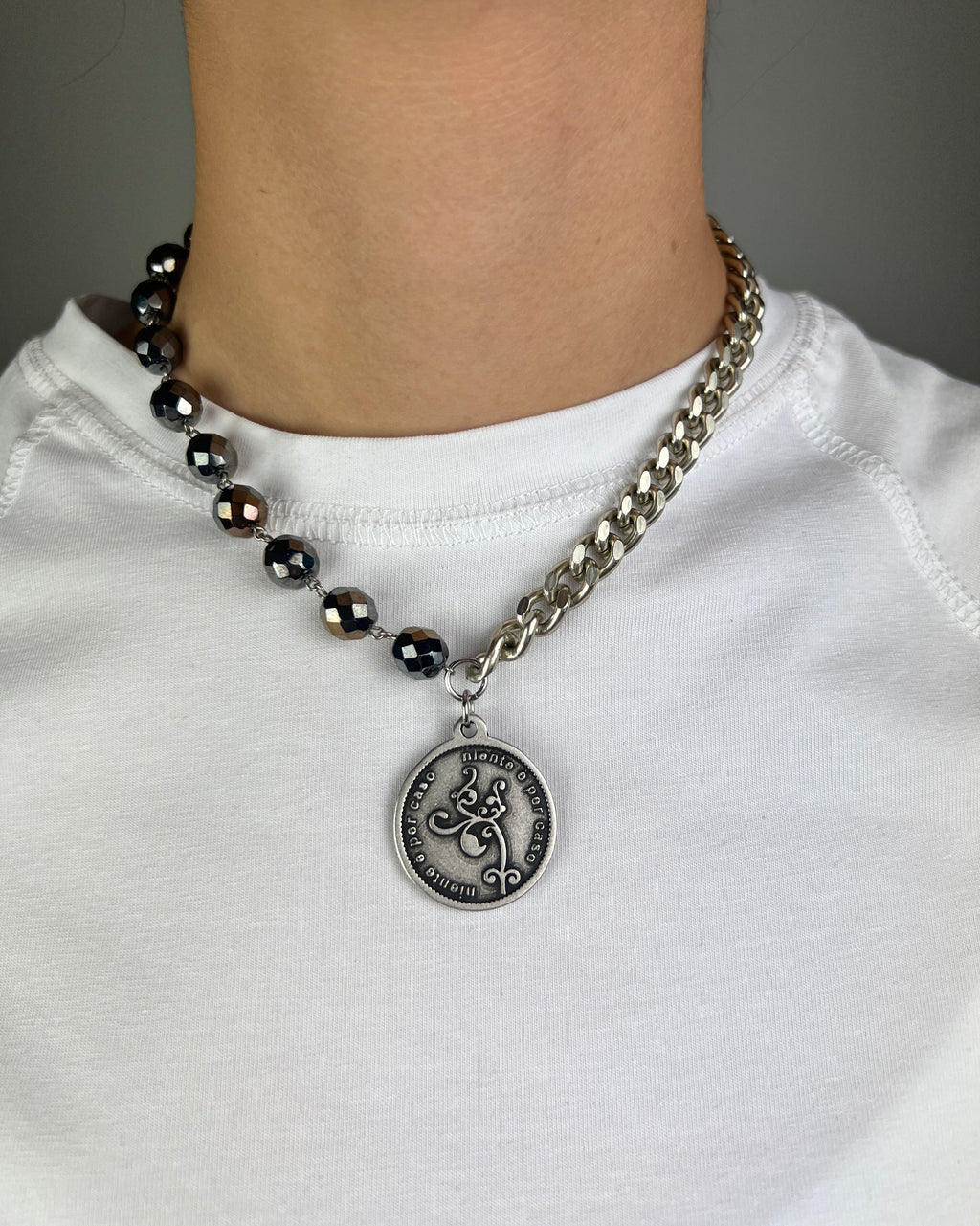 MOMI - COLLANA FRANCESCA CORTA MEDAGLIA