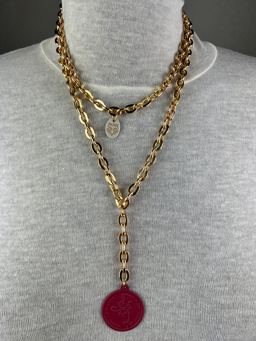 MOMI - COLLANA LUNGA MEDAGLIA TOUCH