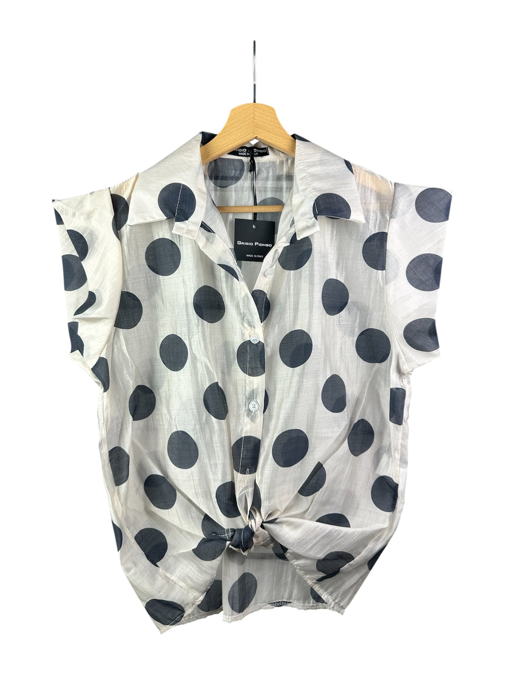 CAMICIA TENCEL BLOCK POIS