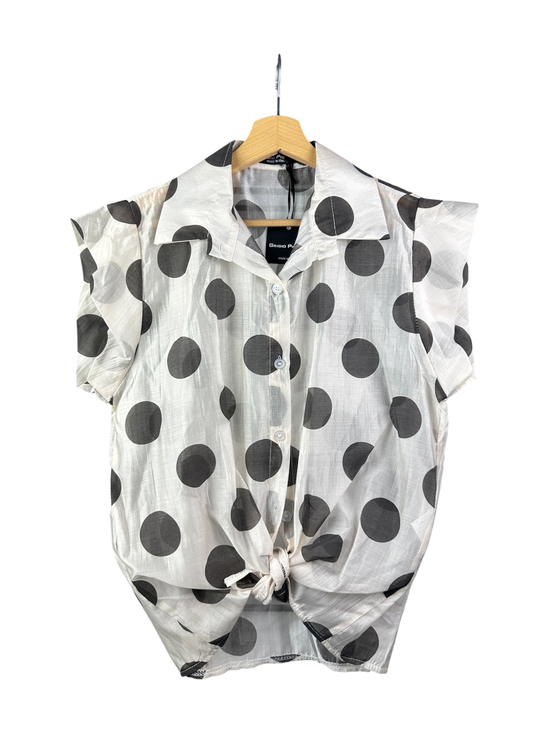 CAMICIA TENCEL BLOCK POIS