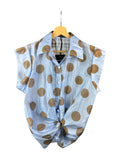 CAMICIA TENCEL BLOCK POIS