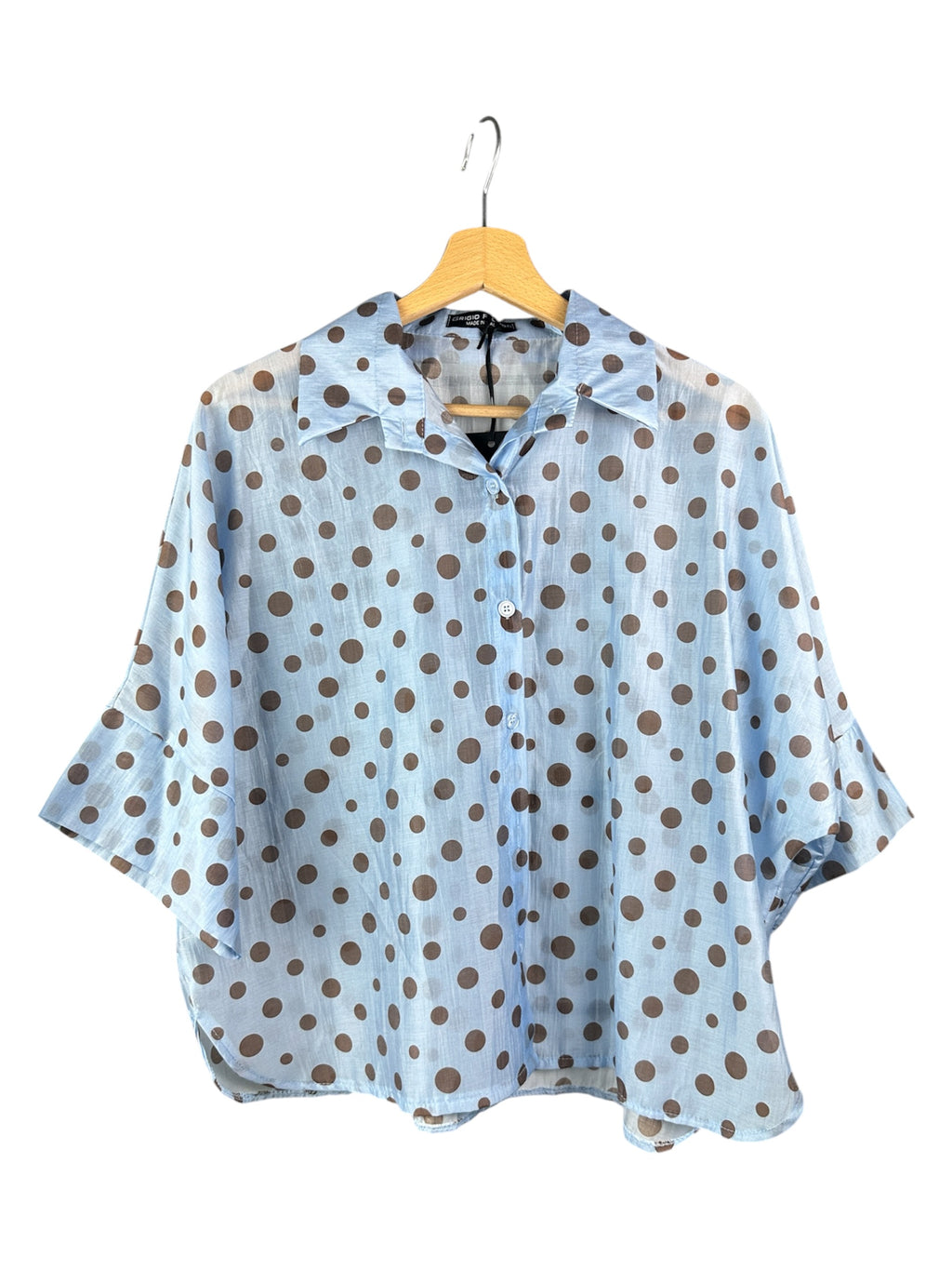 CAMICIA TENCEL POIS