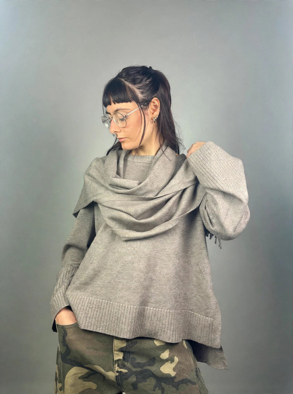 MAGLIA BIS CON SCIARPA